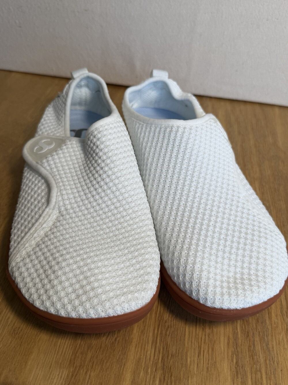 SAGU Barefoot Slip On Shoes Womens US 7-7.5 EU 38 White Knit Zero Drop New